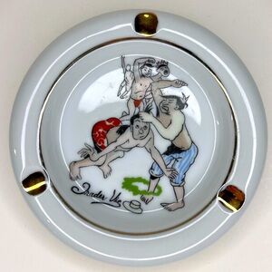 Vintage Trader Vic’s Tiki Restaurant Souvenir Ash Tray 1960s “Beefin’ Boys”